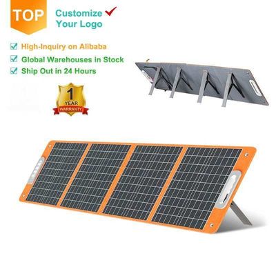 Panel solar plegable portátil de 100 Watt mono cargador solar plegable para camping negro RV