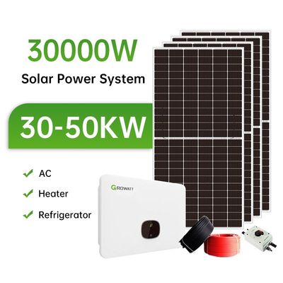 Sistema de energía solar de 30kw en red Sistema solar para todo el hogar Soporte técnico