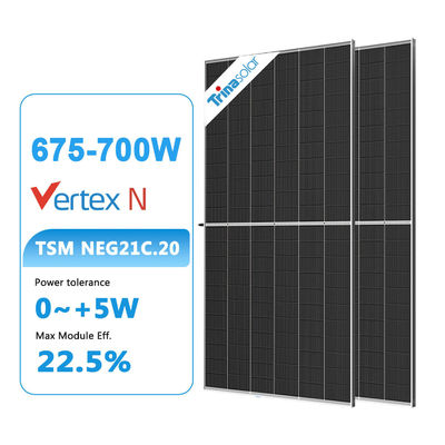 Panel fotovoltaico bifacial TSM-NEG21C de media celda de 182 mm tipo NEG 21C.20 675W 680W 690W 695W 700W.20