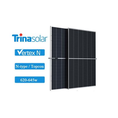 Módulo bifacial de doble vidrio monocristalino de tipo N 620w 630w 635w 640w 645w