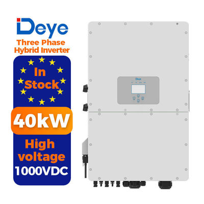 En el caso de los sistemas de alta tensión, el invertidor híbrido de EU Warehouse de 50 kW Deye Sun-50k-sg01hp3-eu-bm4