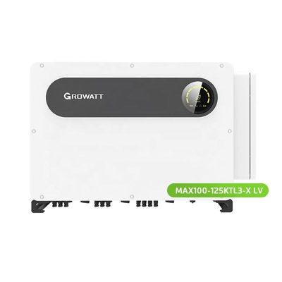 180V-1000V Voltado de entrada Growatt MAX 125KTL3-X LV Inversor de 3 fases para el sistema solar