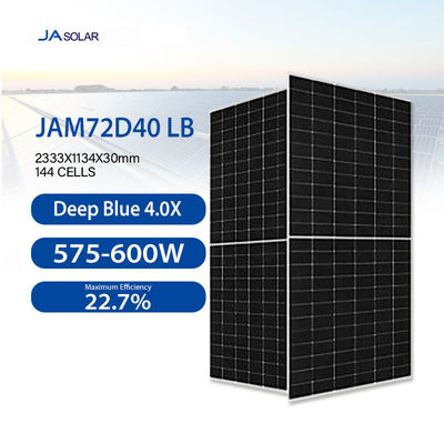Cuadro de aleación de aluminio anodizado de 600W Bifacial JAsolar paneles solares para el sistema de red