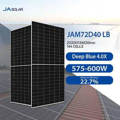 Panel solar bifacial PERC mono de 600W con caja de unión de 3 diodos 182mmx182mm Tamaño de célula