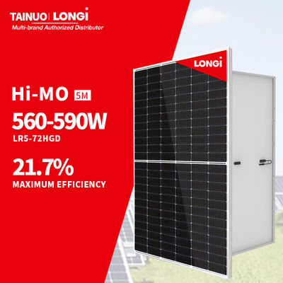 Longi Hi-mo7 590w Panel solar bifacial 565w 570w 575w 580w 585w para sus necesidades