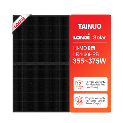 LONGi Hi-MO 4m LR4-60HPB 355-375M M6 9BB Medias celdas con marco negro Paneles solares 9BB Tecnología