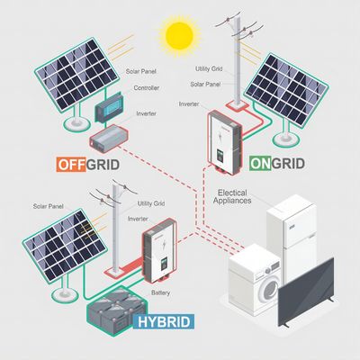 8KW 10KW 12KW 15KW 20KW 30KW Panel solar híbrido fuera de la red Sistema fotovoltaico para el hogar