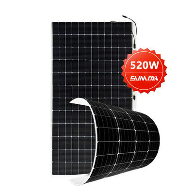 Paneles solares mono RV de 430W 520W flexibles para acampar en barco Sunman Celdas de tamaño 166mmx166mm
