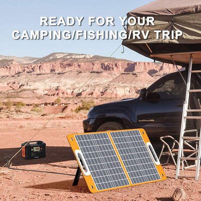 60W Black Flashfish Energía Cargador USB para campamento al aire libre Tejido Panel solar portátil