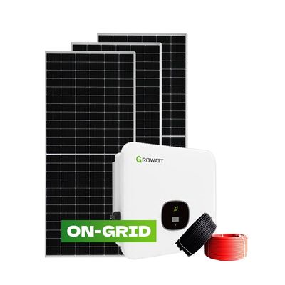 10KW 6KW 5KW 3KW Sistema solar en red Sistema de paneles de energía solar para instalación en el hogar