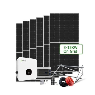 5kw 10kw paneles solares en el sistema de energía de la red para el comercio dentro de las 24 horas de tiempo de trabajo