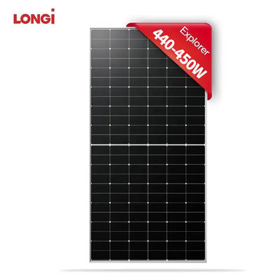 Longi 440w 445w 450w Panel solar durante un año decaimiento 0,40% y 23% eficiencia del panel