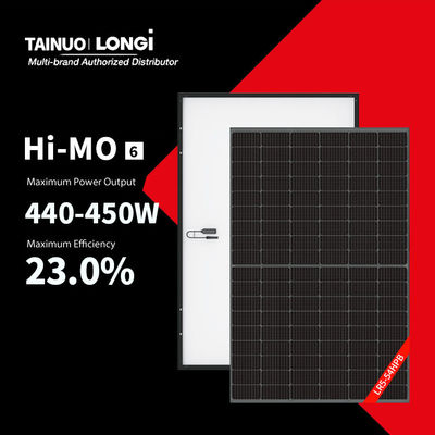 Panel solar negro puro Longi Hi-MO X6 Científico LR5-54HTB 440W 445W 450W 440-450M