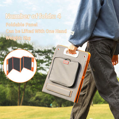 Panel solar plegable de 100W 40W salida USB a prueba de polvo para camping 3.2KG