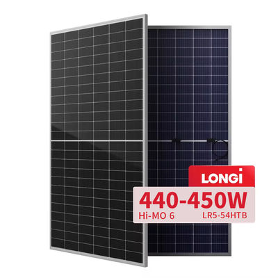 Longi paneles solares Hi-Mo X6 440W 445W 450W módulos Pv de media célula de color negro completo para Superior