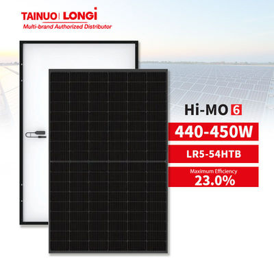 Longi Solar LR5-54HTB Panel fotovoltaico de 450 W de color negro completo para soluciones de energía solar residencial