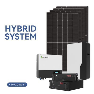 Sistema de almacenamiento de energía solar de 10KVA 48v 10KW 110V-240V Montaje en el techo