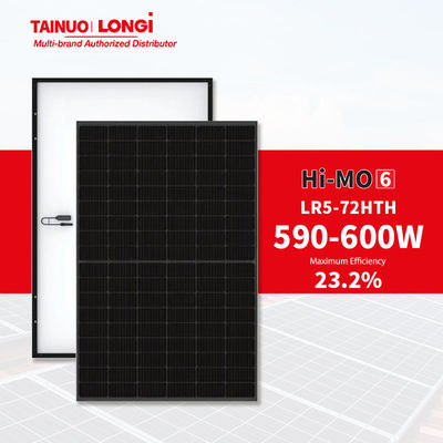 Kit de células de paneles solares de vidrio único 585W LONGi Hi-MO 6 LR5-72HTH con una eficiencia del 23,2%