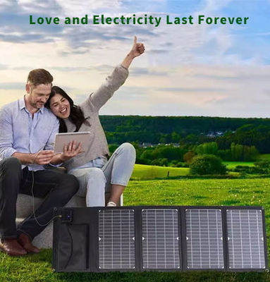 Panel solar monocristalino plegable de 100W para MOQ bajo Personalizar peso ligero QC3.0 PD45W
