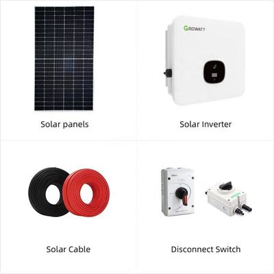Sistema de energía solar de 30kw en red Sistema solar para todo el hogar Soporte técnico