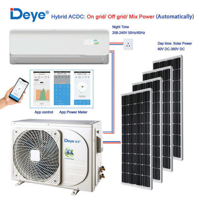 Con temporizador incluido Aire acondicionado con energía solar OFF GRID DC 48V split híbrido portátil