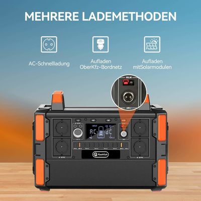 Baterías de iones de litio de 1000W Estación de energía para camping Inverter Tipo onda senoidal pura