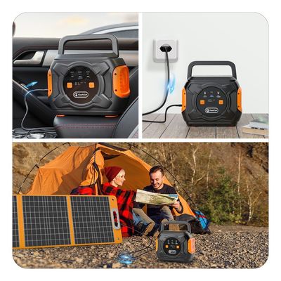 Banco de energía solar portátil de 320W Estación de energía solar de emergencia DC 9-12V/10A