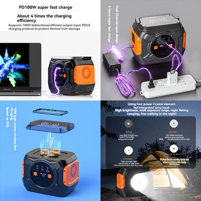 Banco de energía solar portátil de 320W Estación de energía solar de emergencia DC 9-12V/10A