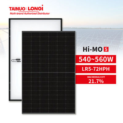 210,7% Eficiencia del panel LONGi 550w Doble vidrio 535-555watt Paneles solares para el sistema energético