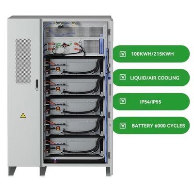 Más de 10 años de vida útil del diseño del sistema Sistema de almacenamiento de energía solar de alta tensión de 200KWH