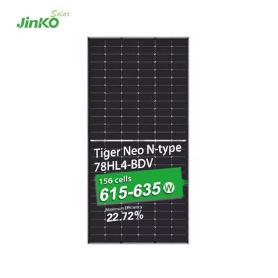 Jinko BIFACIAL 615W 620W 625W 635W Tiger Neo N tipo 78HL4-BDV paneles solares con buena
