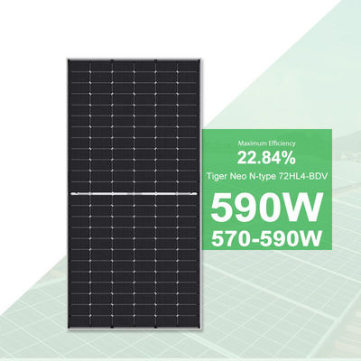 Panel solar Jinko 570-590 Watt Bifacial Jinko Tiger Neo tipo N 72HL4-BDV para proyectos