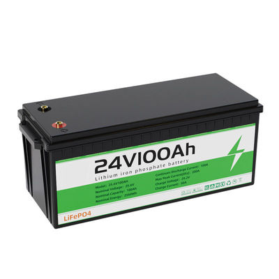 IP67 resistente al agua 24V 100Ah Batería solar LiFePO4 con Bluetooth y material de ánodo LFP