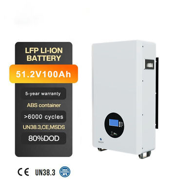 16S1P 5kWh a 30kWh Sistema de almacenamiento de energía solar para el hogar montado en la pared con 6000 ciclos de vida