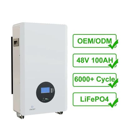 Sistema solar de 5 a 10 kWh colgado en la pared con capacidad mínima de 148Ah y diseño de 2024