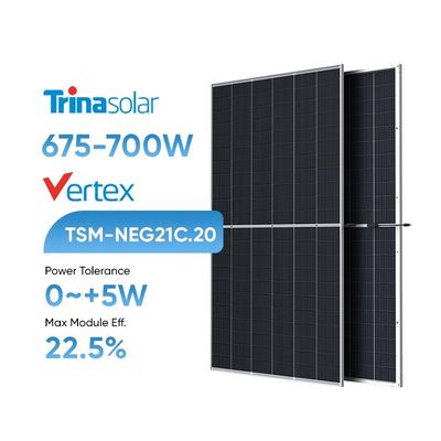 Trina Solar Vertex Bificial tipo N 675W 680W 685W 690W 695W 700W paneles solares para el sistema de energía solar