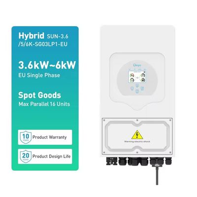 Inversor solar híbrido de fase única certificado CEI 5KW 6KW 8KW para todo en un solo sistema