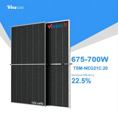 Cuadro de aleación de aluminio anodizado 700W 650W 690W Kit de paneles solares para energía solar comercial