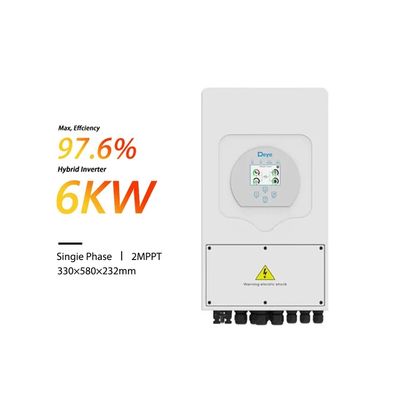 Invertidor solar híbrido SUN-5K-SG03LP1-EU de 5 kW de fase única 2MPPT con una eficiencia ≥ 99,9%