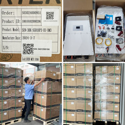 Inversor híbrido de tres fases Deye SUN-30K-SG01HP3-EU-BM3 para el sistema de energía solar de 30 kW