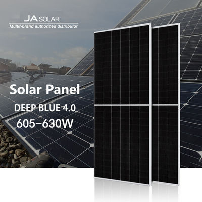 630W JA Panel solar bifacial de tipo N con media celda fotovoltaica para un 22,5% y frente 3000Pa / 5400Pa