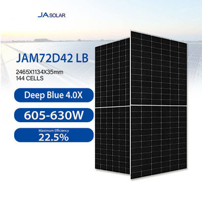 JA Solar JAM72D42 605-630/LB 144cell 16BB tipo N TOPCON Panel solar bifacial de vidrio doble 630W 615W