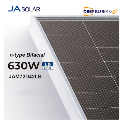 Panel solar de alta potencia de 620 W con caja de unión IP68 y vidrio de hierro bajo templado de 2.0 mm