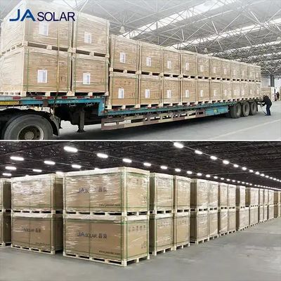 610W JA Mono MBB de media célula de tipo N Bifacial Modulo fotovoltaico de vidrio doble Panel solar 4mm 2 IEC