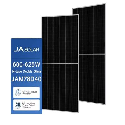 JA SOLAR 600-625W módulo fotovoltaico para el hogar sistema solar 2,0 mm vidrio de hierro bajo templado