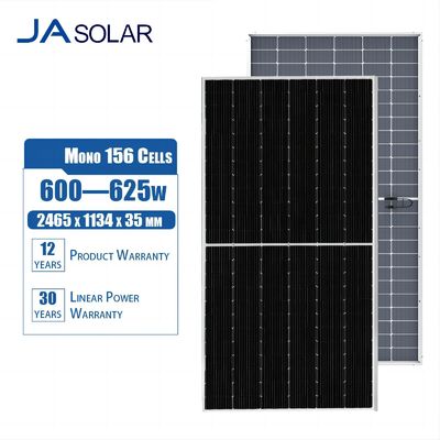 Carga del viento 2400Pa TOPCON Paneles solares 600W 605W 610W 615W 590W 595W Mono bificial tipo N