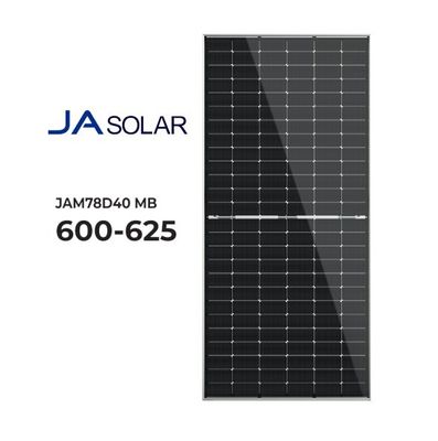 Alta potencia JA Solar Mono N-tipo Bificial paneles solares de media célula 144 células 600W paneles fotovoltaicos