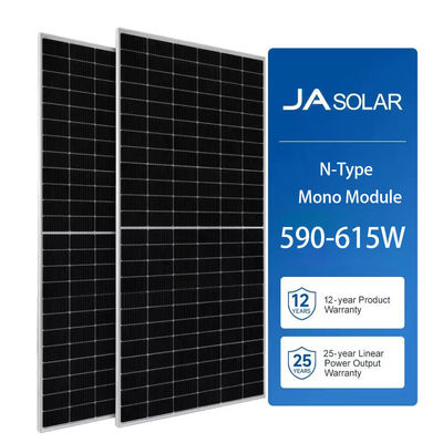 JA Sistema Solar Placa Mono Panel 590W 595W 600W 605W 610W 615W a 22,80% de eficiencia del panel