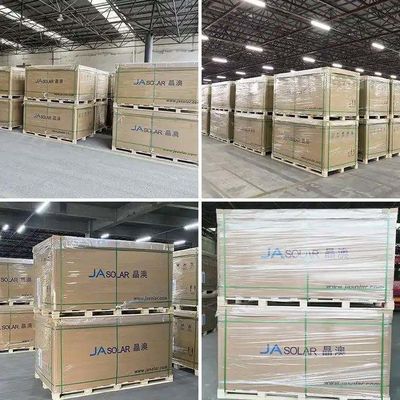 JA Solar Azul profundo 4.0 N-tipo Bifacial de doble clase Mono módulo 575-600W JAM72D40 LB
