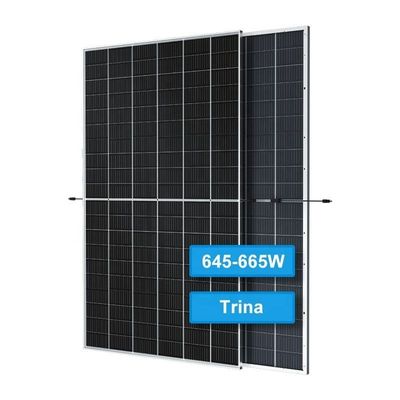 BR Modulo fotovoltaico solar 645W 650W 655W 660W 665W 670W Trina Paneles solares 210mmx210mm Células